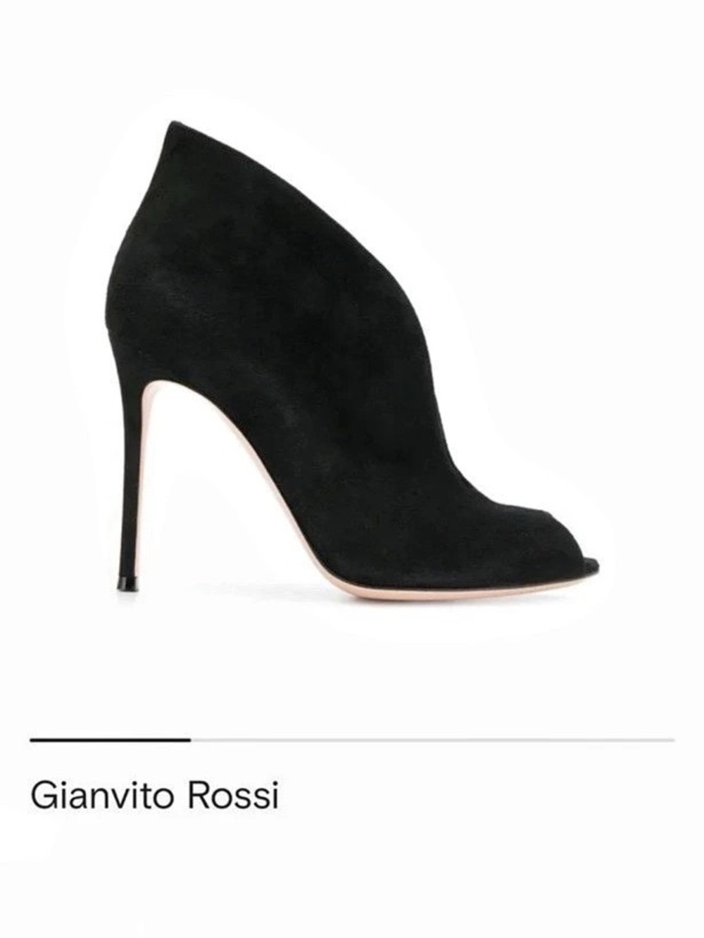 Gianvito Rossi Vamp Black Suede Booties